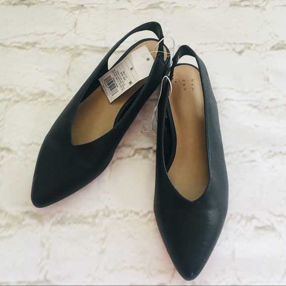 A New Day Choked Back Sling Back Ballet Thrift NWT - Picture 2 of 6